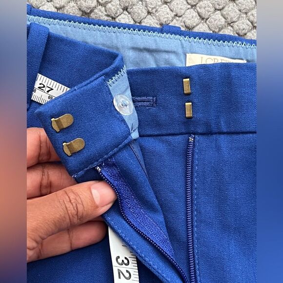 J Crew Stretch Royal Blue Work Casual Pants - Picture 3 of 5